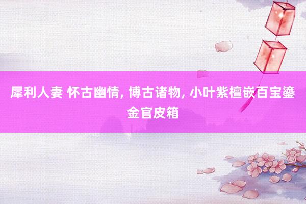 犀利人妻 怀古幽情， 博古诸物， 小叶紫檀嵌百宝鎏金官皮箱